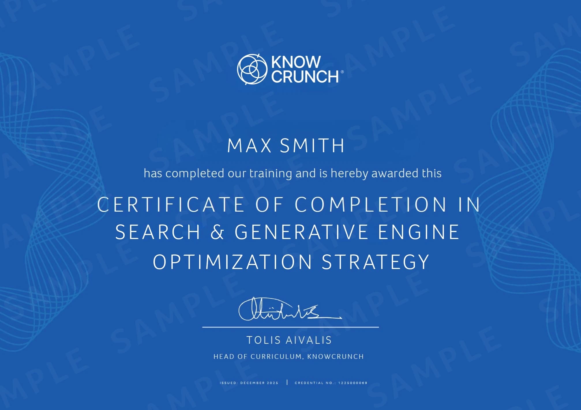 Professional certification diploma