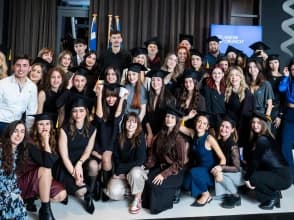 Graduation event with students