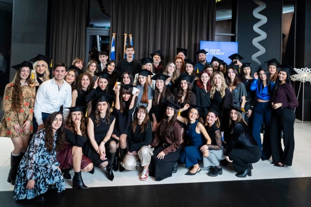 Graduation event with students