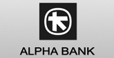 Alpha bank greyscale logo