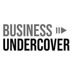 Business Undercover greyscale logo.