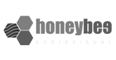 Honeybee production logo greyscale