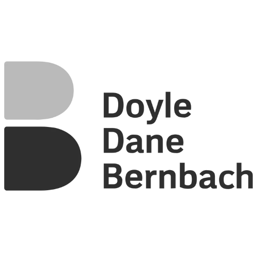 DDB greyscale logo.