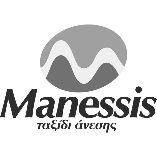 Manessis greyscale logo.
