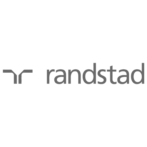 Randstad greyscale logo.