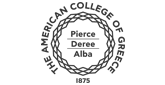 American college of Greece logo greyscale.